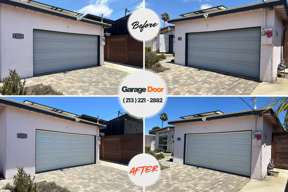 Before and after: garage door repair Indiana, PA